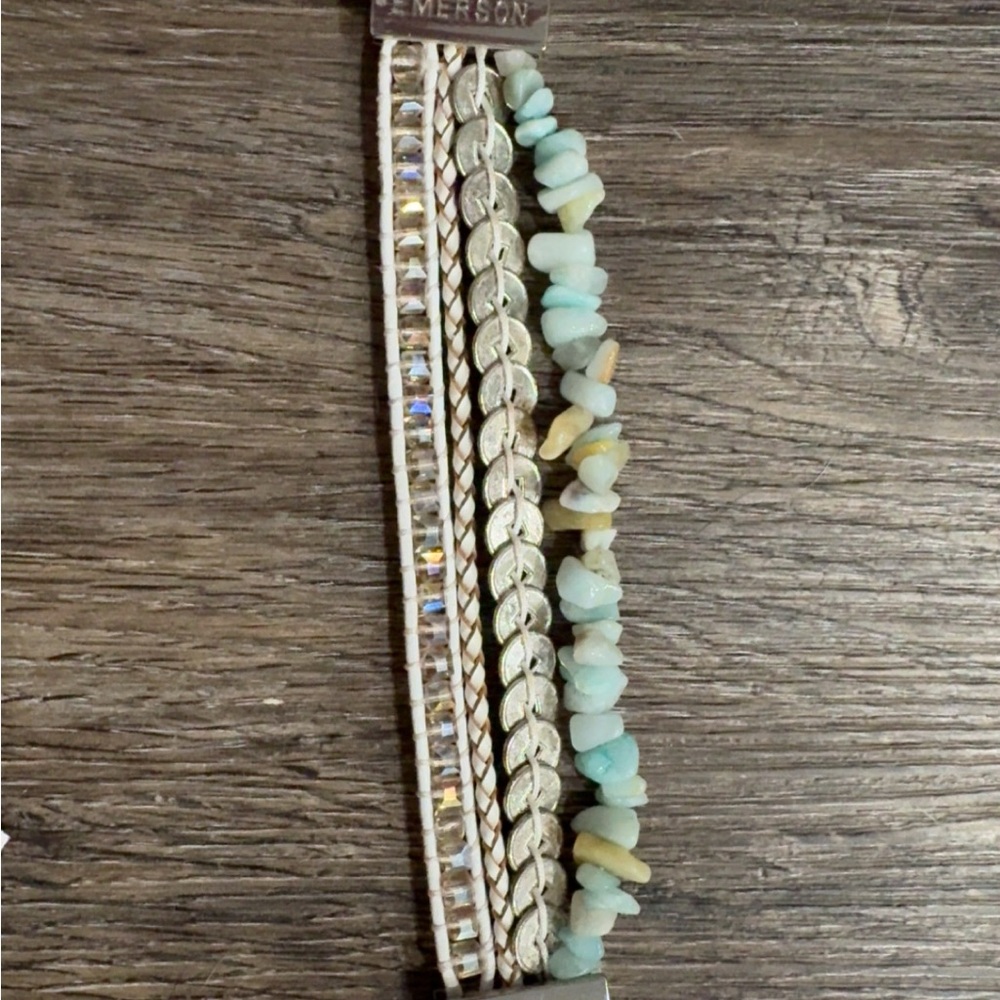 Victoria Emerson Silver and Aqua Bracelet